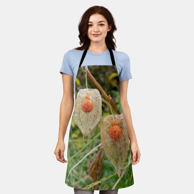 Physalis alkekengi All Over Print Apron (Worn)
