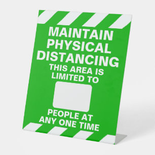 Physical Distancing Max. Occupancy Pedestal Sign