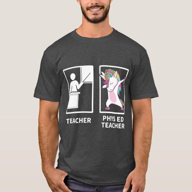 Physical Education Gymeacher Unicorn boy T-Shirt (Front)
