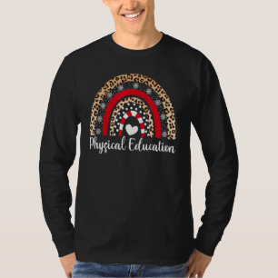 Physical Education Pe Teacher Phys Ed Leopard Rain T-Shirt