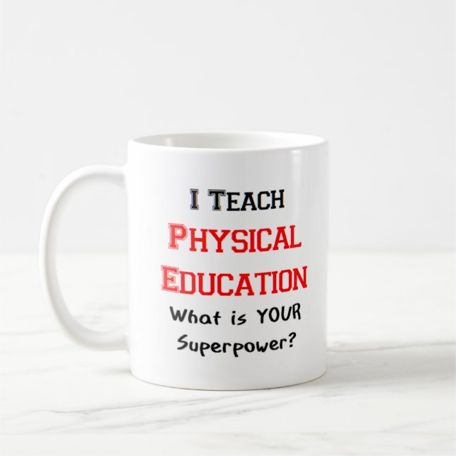 physical education teach coffee mug (Left)