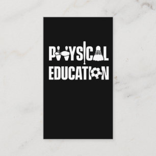 Physical Education Teacher Basketball Soccer Business Card