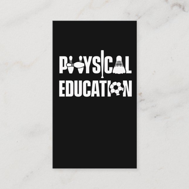 Physical Education Teacher Basketball Soccer Business Card (Front)