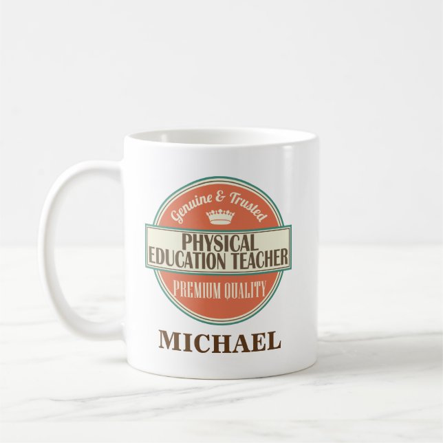 Physical Education Teacher Personalised Mug Gift (Left)