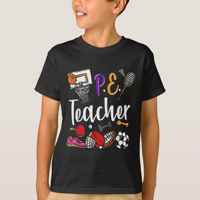 Physical Education Teacher Proud Pe Teacher Srts C T-Shirt (Front)