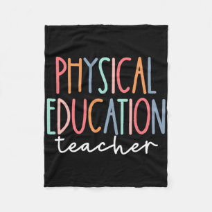 Physical Education Teacher Sports P.e. Back To Sch Fleece Blanket