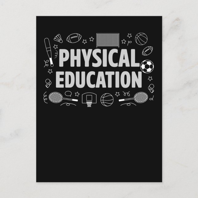 Physical Education Teacher Sports PE Teaching Postcard (Front)