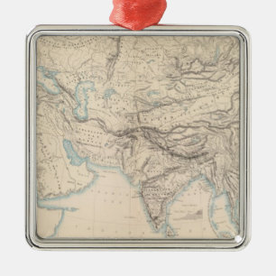 Physical Europe & Asia Metal Tree Decoration