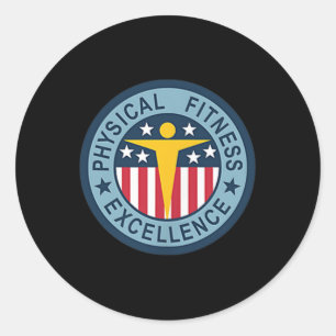 Physical Fitness Badge - Us Army  Classic Round Sticker