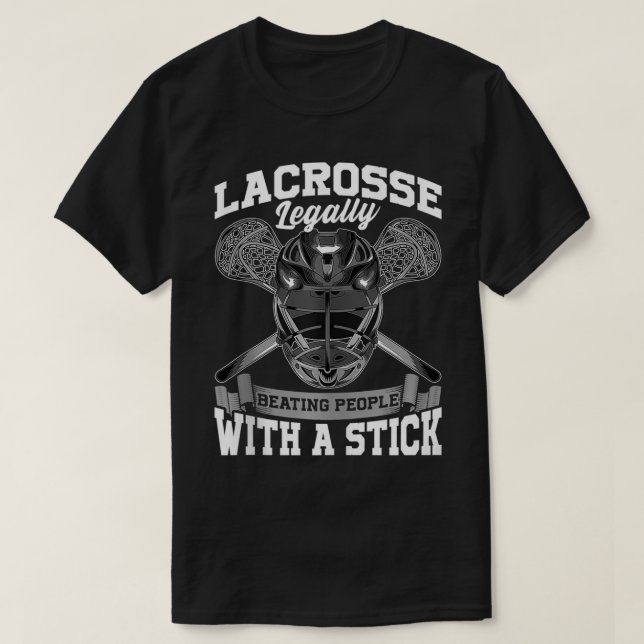 Physical Lacrosse Quote Funny  T-Shirt (Design Front)