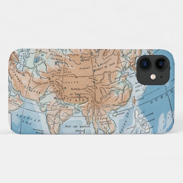 Physical Map of Asia (1916) Case-Mate iPhone Case (Back (Horizontal))