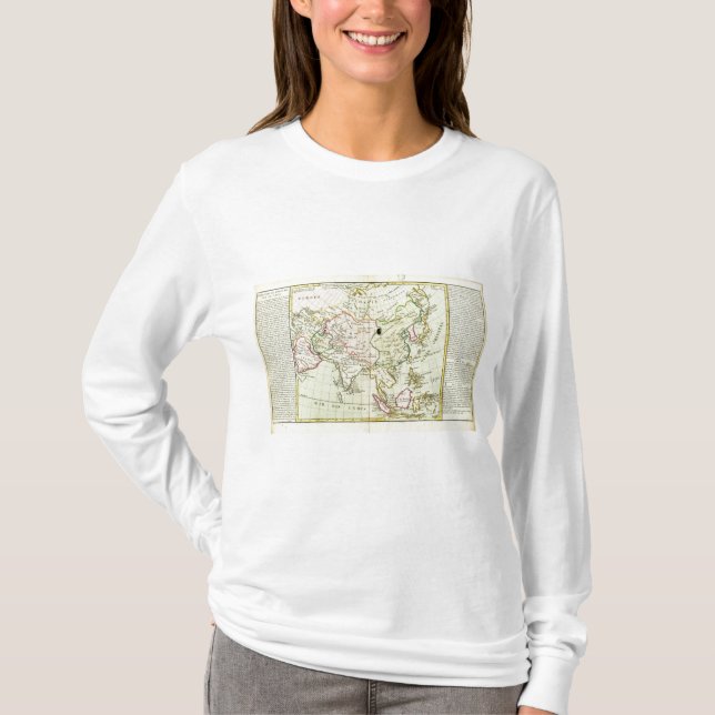 Physical map of Asia T-Shirt (Front)