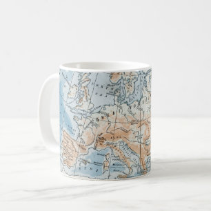 Physical Map of Europe (1916) Coffee Mug