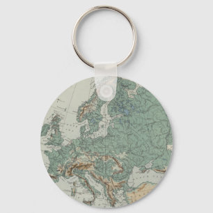 Physical Map of Europe Key Ring