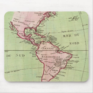 Physical map of the Americas Mouse Pad