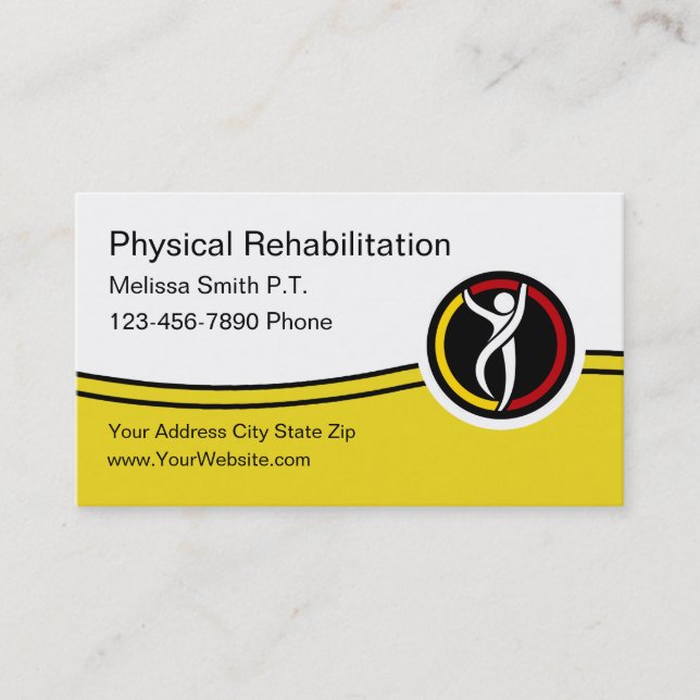 Physical Rehabilitation Medical Services Business Card (Front)