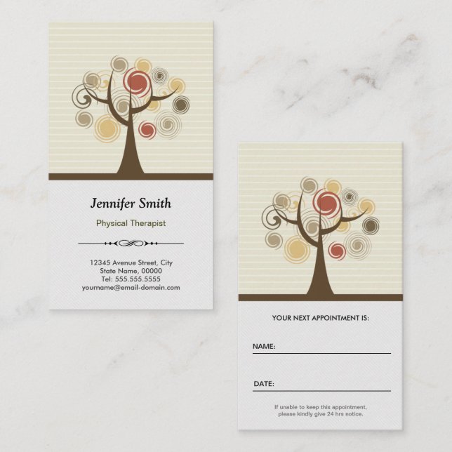 Physical Therapist Appointment - Elegant Natural (Front/Back)