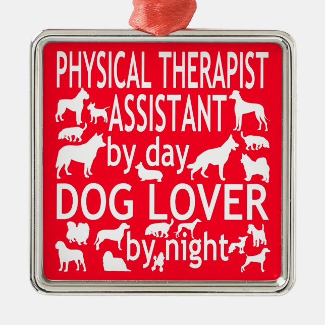 Physical Therapist Assistant Loves Dogs Metal Ornament (Front)