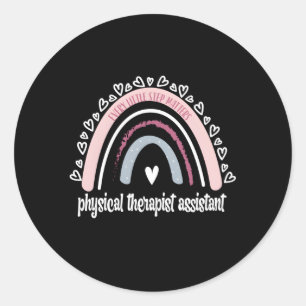 Physical Therapist Assistant Rainbow Pta Physical  Classic Round Sticker