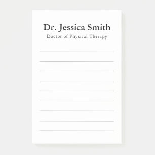 Physical Therapist DPT Customised Simple Classic  Post-it Notes
