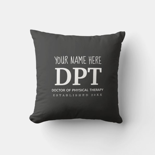 Physical Therapist DPT Simple Custom  Cushion (Front)