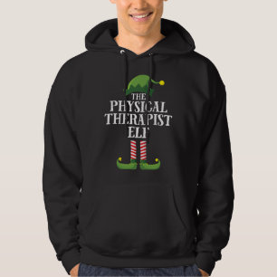 Physical Therapist Elf Matching Family Christmas P Hoodie