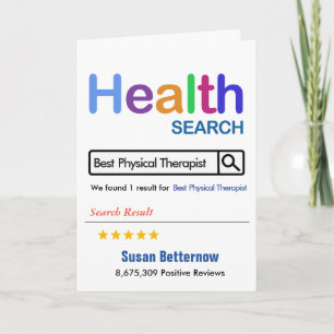 Physical Therapist Funny Gift Best Dentist Thank You Card