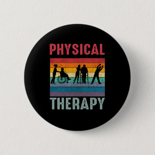 Physical Therapist Gift Retro Physical Therapy 6 Cm Round Badge
