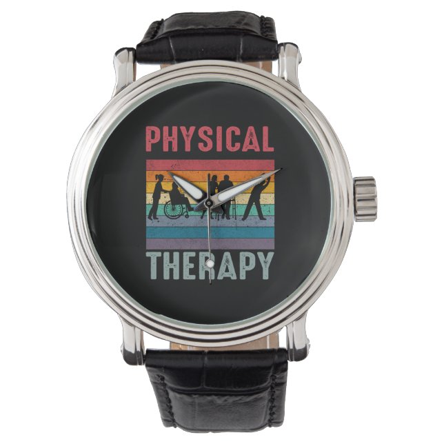 Physical Therapist Gift Retro Physical Therapy Watch (Front)