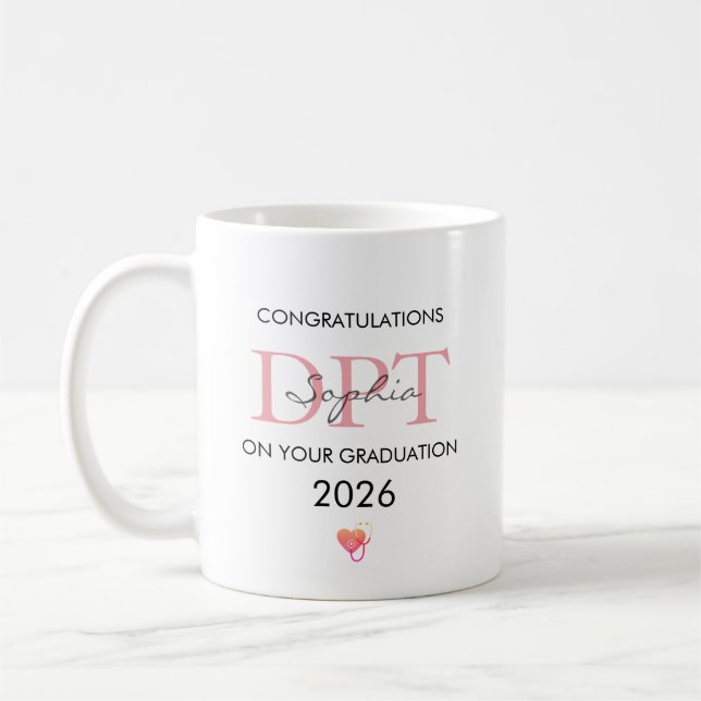 Physical Therapist Graduation Personalised Class o Coffee Mug (Left)