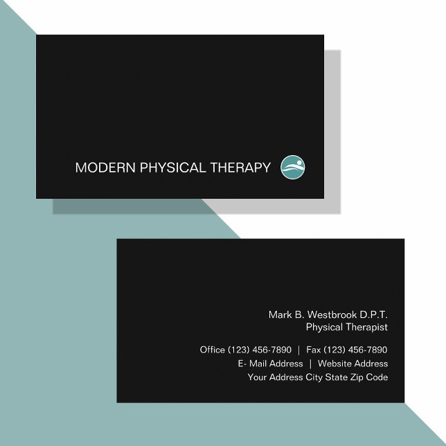 Physical Therapist Minimalist Business Cards (Creator Uploaded)