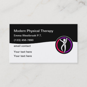 Physical Therapist Modern Business Cards