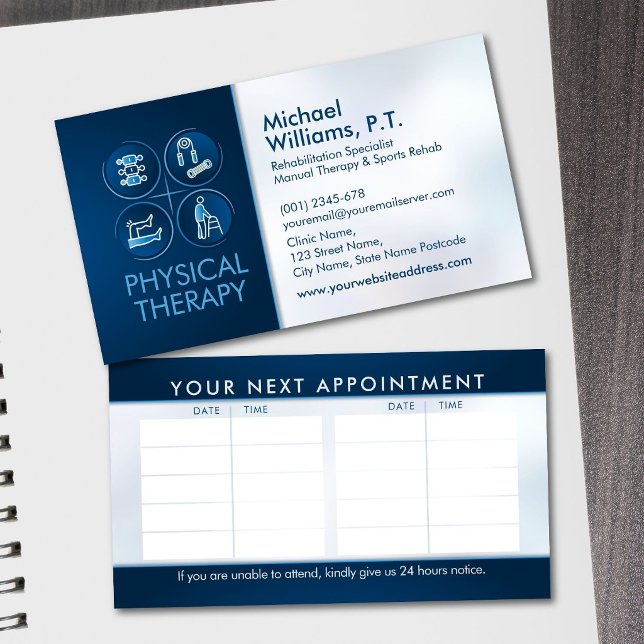 Physical therapist - Physiotherapy  Business Card (Creator Uploaded)