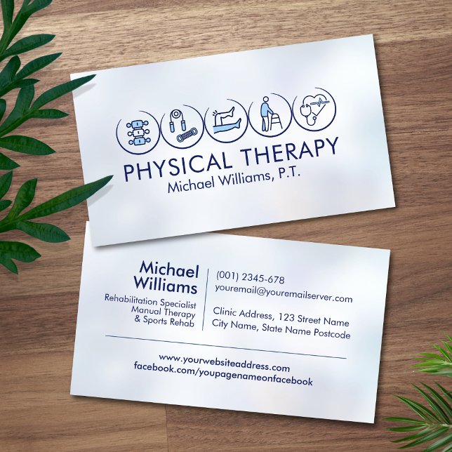 Physical therapist - Physiotherapy  Business Card (Creator Uploaded)