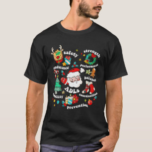 Physical Therapist PT Christmas Santa Squad Physic T-Shirt