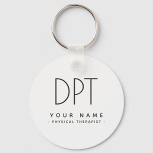Physical Therapist PT Modern Minimalist Key Ring