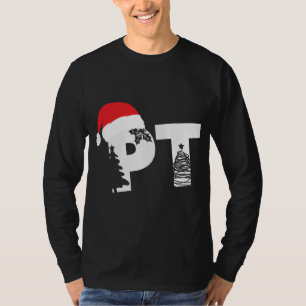 Physical Therapist PT Santa hat Christmas Physical T-Shirt
