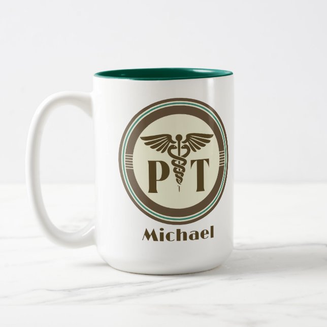 Physical Therapist PT Two-Tone Coffee Mug (Left)
