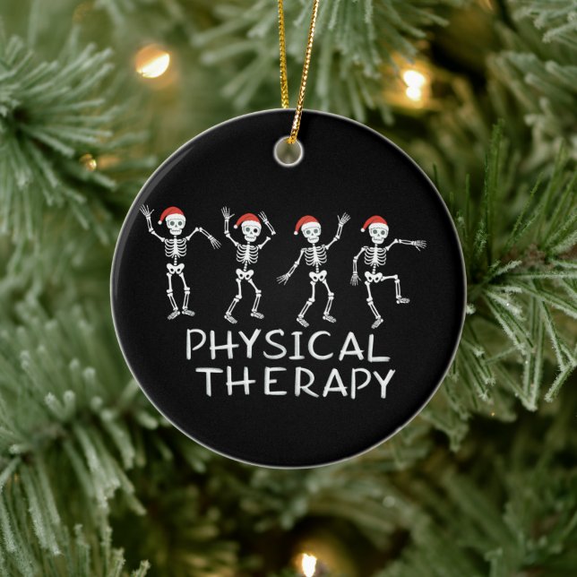 Physical Therapist Skeleton Christmas DPT Student  Ceramic Ornament (Tree)