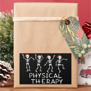 Physical Therapist Skeleton Christmas DPT Student  Rectangular Sticker