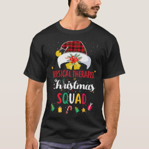 Physical Therapist Squad Santa Hat Match T-Shirt