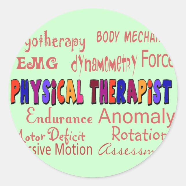 Physical Therapist Terminology Gifts Classic Round Sticker (Front)