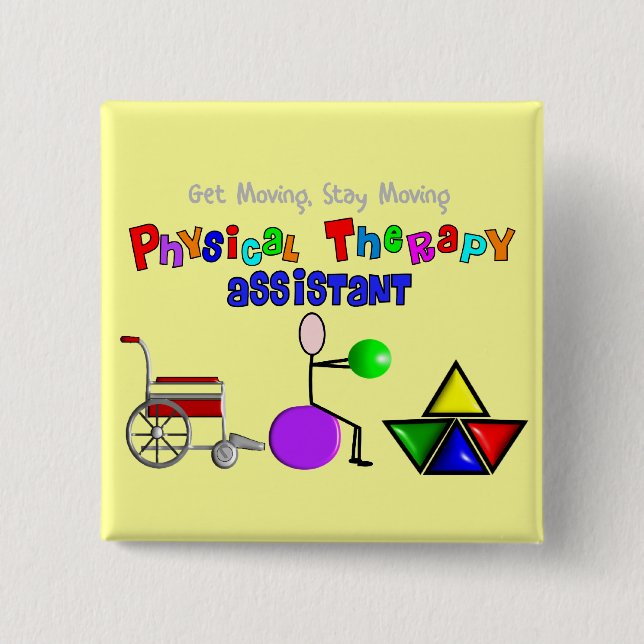 Physical Therapy Assistant Gifts Unique Graphics 15 Cm Square Badge (Front)