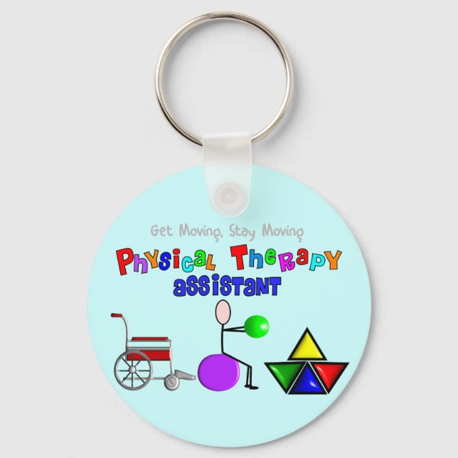 Physical Therapy Assistant Gifts Unique Graphics Key Ring (Front)