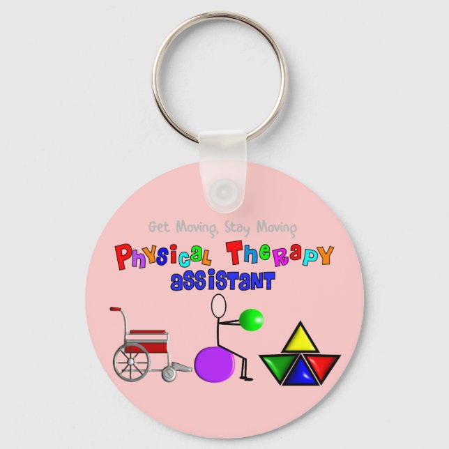 Physical Therapy Assistant Gifts Unique Graphics Key Ring (Front)