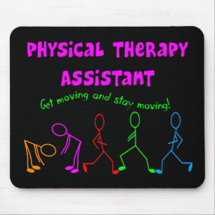 Physical Therapy Assistant Stick People Design Mouse Pad