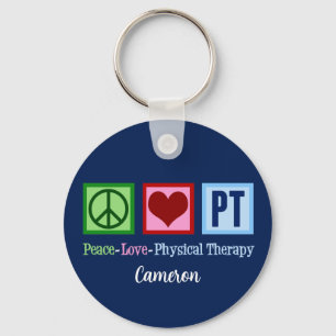 Physical Therapy Blue Custom Key Ring