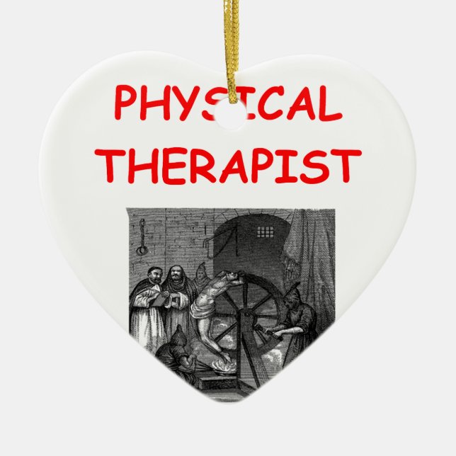 physical therapy ceramic ornament (Front)