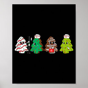 Physical Therapy Christmas Cake Tree Nurse Xmas Pa Poster