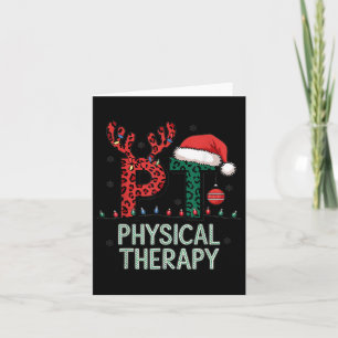 Physical Therapy Christmas Santa Hat Pt Therapist  Card